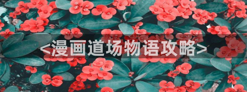 韩国男男腐漫：<漫画道场物语攻略>